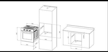 فرن كتشن برو بلت إن 60 سم كهربائي 4 وظائف – تصميم إيطالي عملي لطهي مثالي