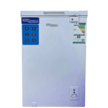 فريزر سوبر جنرال Super General أرضي KSGF157 سعة 99 لتر (3.5 قدم³) – تجميد سريع + إضاءة LED (أبيض)