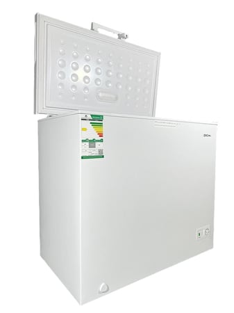 فريزر جي في سي برو 200 لتر مسطح – سعة مثالية وتصميم مدمج للتخزين بكفاءة.