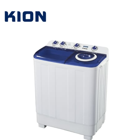 غسالة كيون حوضين 7 كجم  أبيض بغطاء أزرق  KTWM/7001