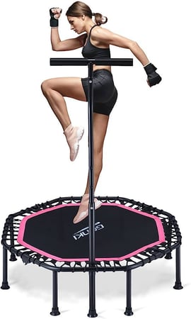 ترامبولين سداسي مع مقبض