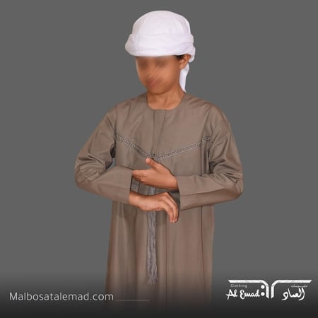 ثوب شبابي اماراتي بيج