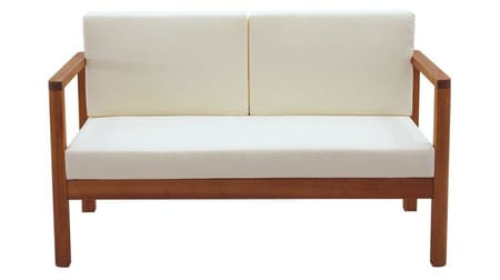 أثاث حديقة من الخشب الصلب بأربعة مقاعد مع وسائد