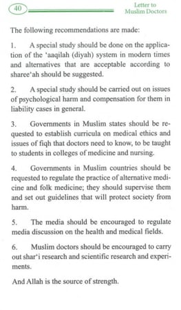 litter to Muslim Doctors