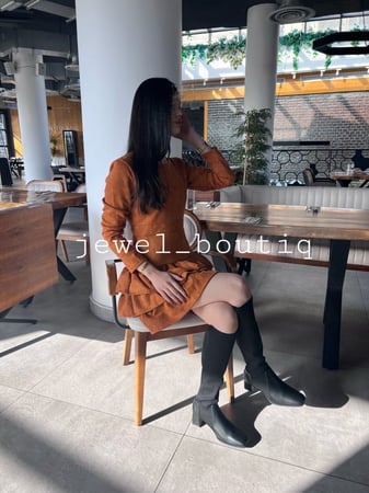 فستان مخمل قصير<تسليم فوري>