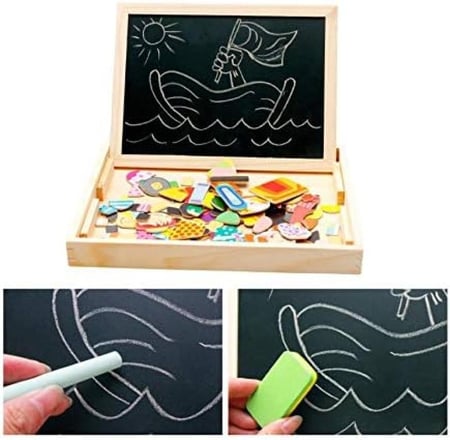 لعبة خشبية مغناطيسية مع سبورة (اختر العنوان)