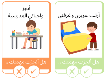 بطاقات المهام اليومية ( منتج رقمي)