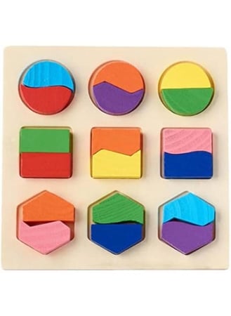 بازل خشبي أشكال هندسية