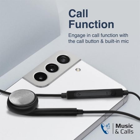 PROMATE - سماعة أذن سلكية مفردة Lingo-c بمنفذ تايب سي - أسود