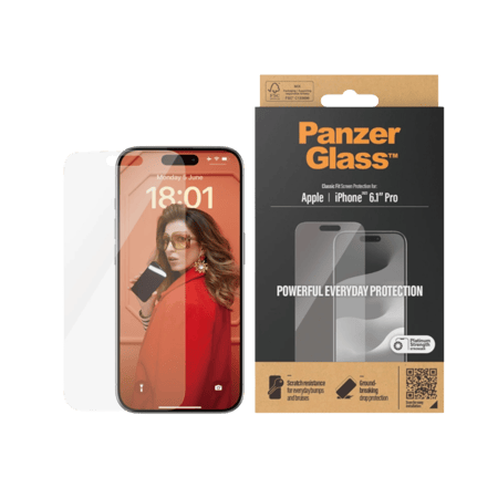 PanzerGlass - حماية شاشة زجاجية للايفون - شفاف