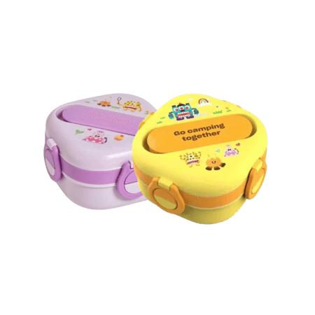 صندوق غداء ديريا مزدوجة الطبقات مغلقة