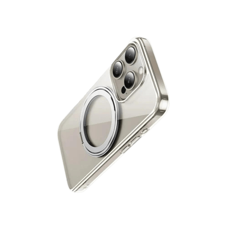 hoco - غلاف حماية STAND مع قاعدة تدعم الماق سيف - شفاف