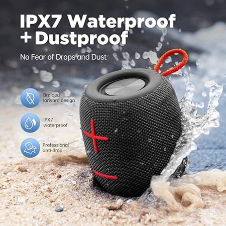 LEVORE - مكبر صوت لاسلكي رياضي LSM331 مع علاق - أسود