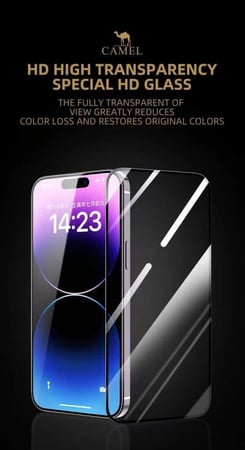 CAMEL - حماية زجاجية للأيفون - شفاف