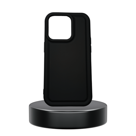 PUZ - غلاف حماية من السيلكون مقاوم للصدمات للايفون - أسود