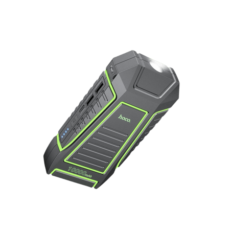 hoco - بطارية لاشتراك السيارة QS1 مع كشاف مدمج بقوة 10000 ملي أمبير - أسود