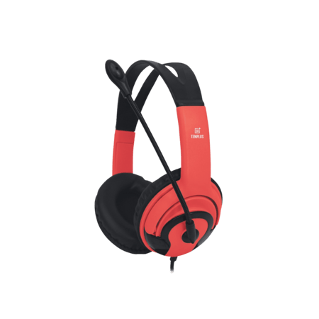 TEN PLUS - سماعة رأس سلكية مع مايكروفون للألعاب - أحمر
