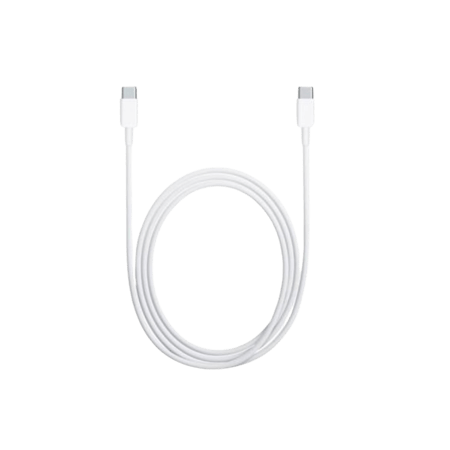 APPLE - كيبل شحن من تايب سي إلى تايب سي 1 متر - قماش أبيض