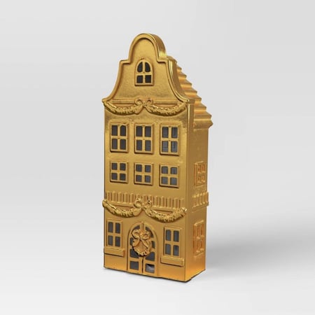 بيت شتوي مطلي ذهبي   ٢٩ سم