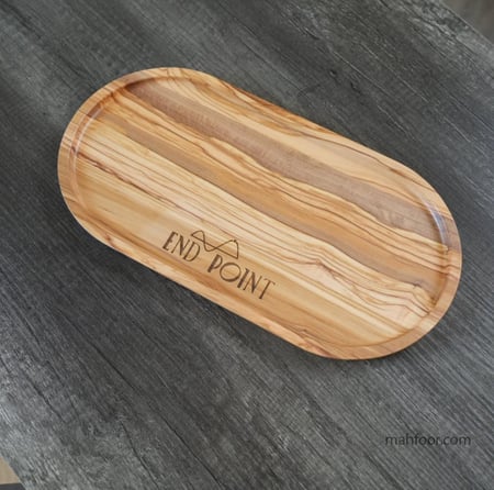 صواني تقديم بيضاوي من خشب الزيتون