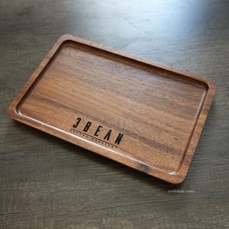 صواني تقديم مستطيلة من خشب الجوز