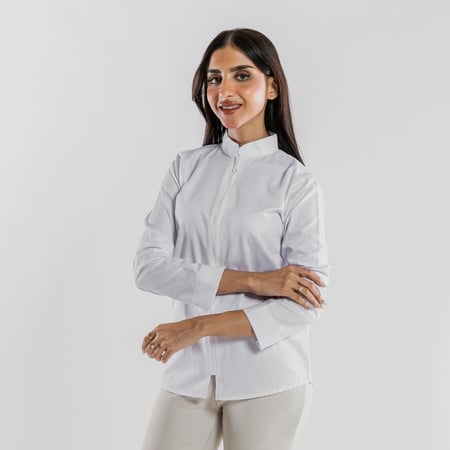 بلوزة مدرسية لباسي بسحاب  كم طويل