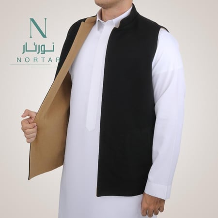 سديري رجالي بيج غامق مع أسود