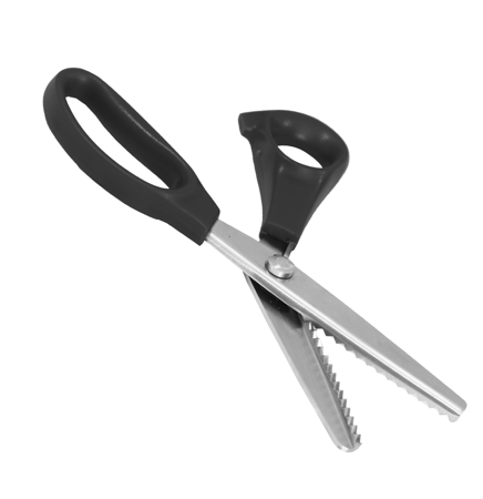 مقص صيني مشرشر (مقبض أسود) مقاس 9