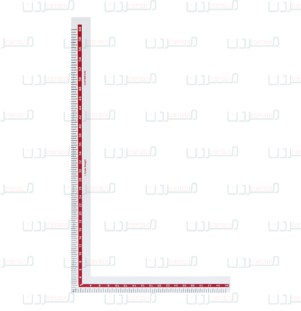 مسطرة بلاستيك زاوية 60 سم - هندي -(انش/سم)