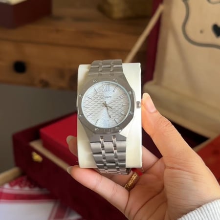 ساعة كارتير ستانلس ستيل لمسة تطريز