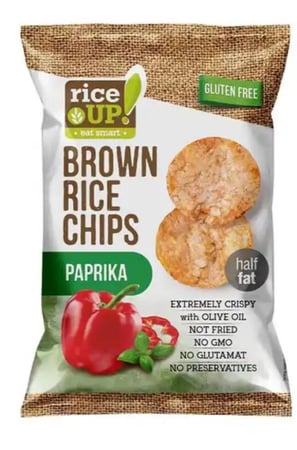 شيبس بنكهة البابريكا مع حبوب الأرز الكاملة 25جرام