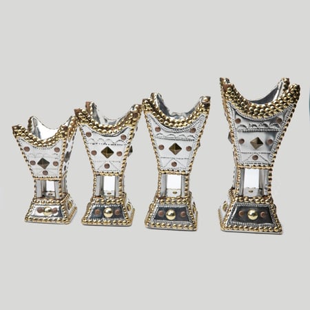 مجموعة مباخر تراثية فضي