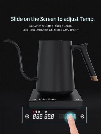 غلاية تايمور 600 مل أسود Timemore Fish Electric Kettle 600ml