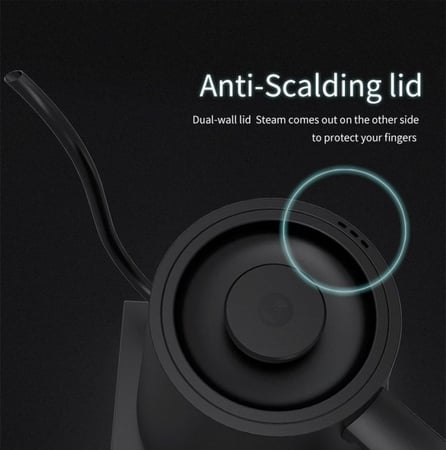 غلاية تايمور 600 مل أسود Timemore Fish Electric Kettle 600ml