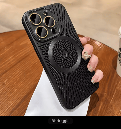 حافظة Magsafe فاخرة لتبديد الحرارة لهاتف آيفون 12 13 14 15 16 Pro Max 16 Plus واقي كاميرا زجاجي رفيع للغاية مضاد للسقوط