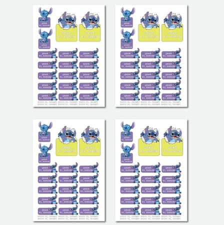 استيكرات مدرسية STITCH