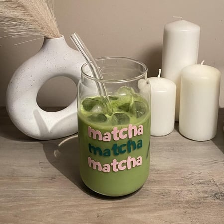 Pink,Grean matcha cup