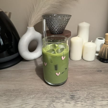 Pink matcha cup