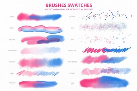 فرش بروكرييت | 50 فرشاة ألوان مائية