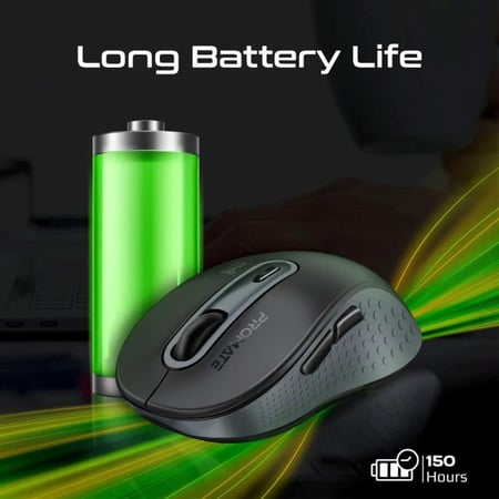 ماوس بصري لاسلكي ثنائي الوضع مع اتصال BT وRF-ريسان