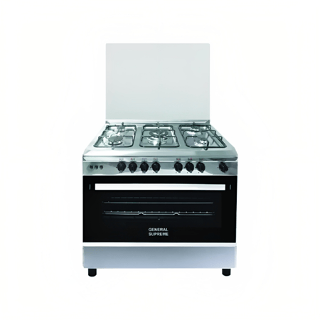 فرن طبخ غاز جنرال سوبريم  مقاس 80*60 سم 5 شعلات غاز  امان كامل  ستيل GS8650FS