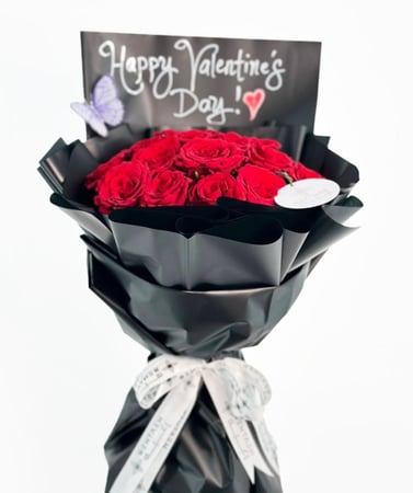 تغليف اسود 25 جوري احمر