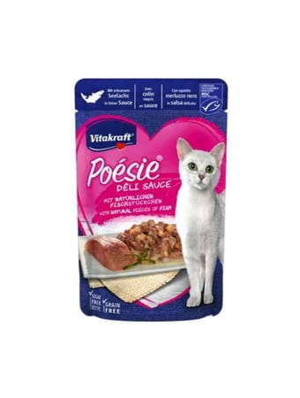 فيتاكرافت طعام رطب للقطط, سمك السيباس, 85 جرام