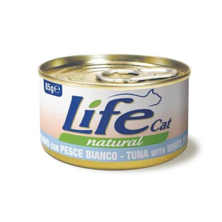 لايف كات معلبات التونة مع سمك المحيط طعام رطب للقطط, 85 جرام