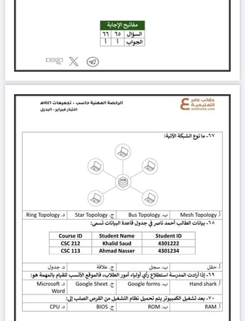 ملزمة الرخصة المهنية الحاسب الآلي pdf