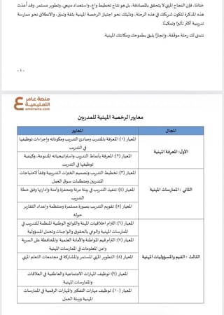 دورة الرخصة المهنية للمدربين ( محاضرات + ملزمة pdf )