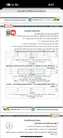 ملزمة القدرات العامة مع شرح الفيديو pdf