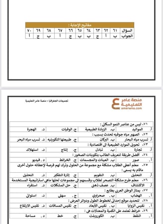 تجميعات أسئلة الرخصة المهنية جغرافيا pdf