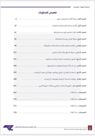 ملزمة الرخصة المهنية رياضيات 1 pdf