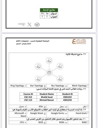 ملزمة الرخصة المهنية الحاسب الآلي pdf